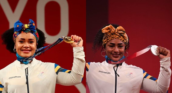 Medallas Olímpicas en manos de mujeres negras